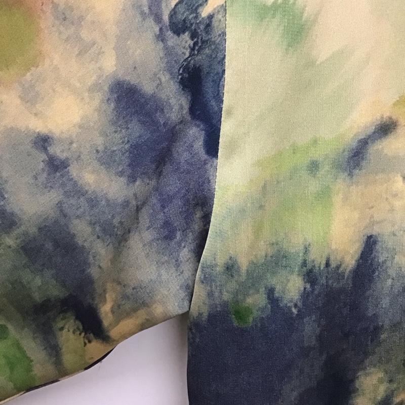 ザラ ZARA シャツ、ブラウス 長袖 7993/455/903 オーバーサイズ サテン エフェクト シャツ S 総柄 マルチカラー / マルチカラー / レディース USED 古着 中古 10133628