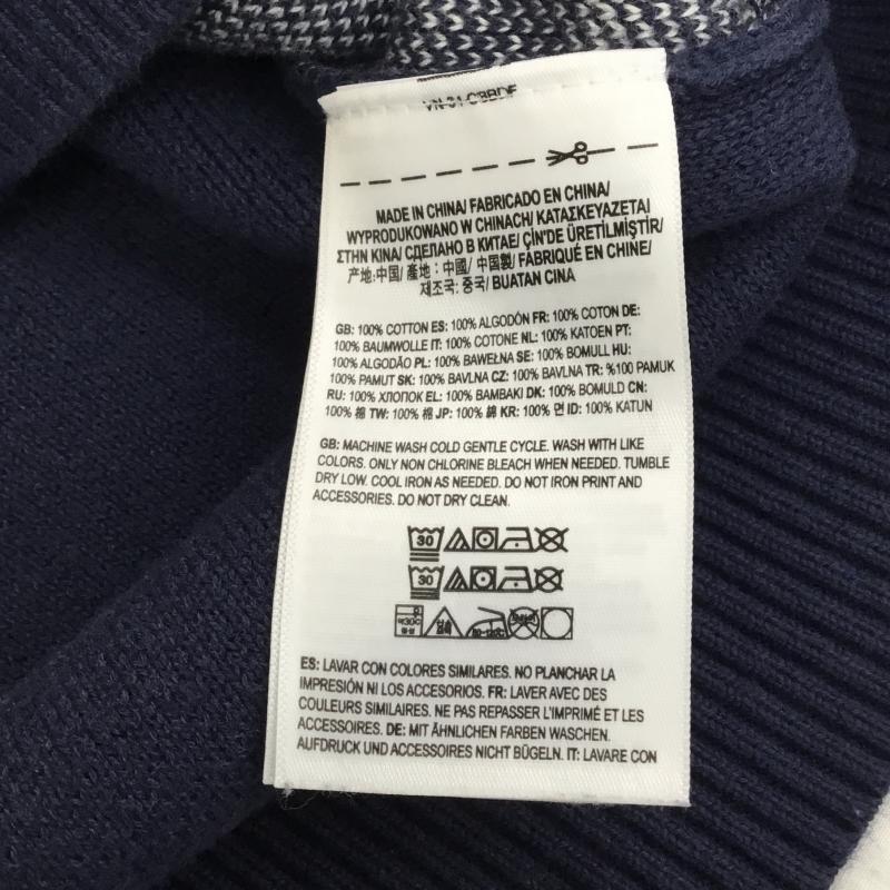 バンズ VANS ニット、セーター 長袖 VANS ニット VN000059LKZ1 L 総柄 紺 / ネイビー / メンズ USED 古着 中古 10124621