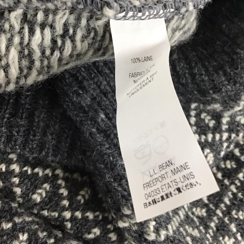 エルエルビーン L.L.Bean ニット、セーター 長袖 S 灰 / グレー / X 白 / ホワイト / メンズ USED 古着 中古 10111713