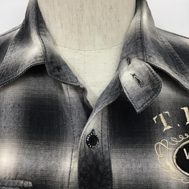 ヴァンソン VANSON シャツ、ブラウス 長袖 長袖シャツ カラーシャツ ポケットシャツ 長袖カットソー チェックシャツ L チェック マルチカラー / マルチカラー / メンズ USED 古着 中古 10108010