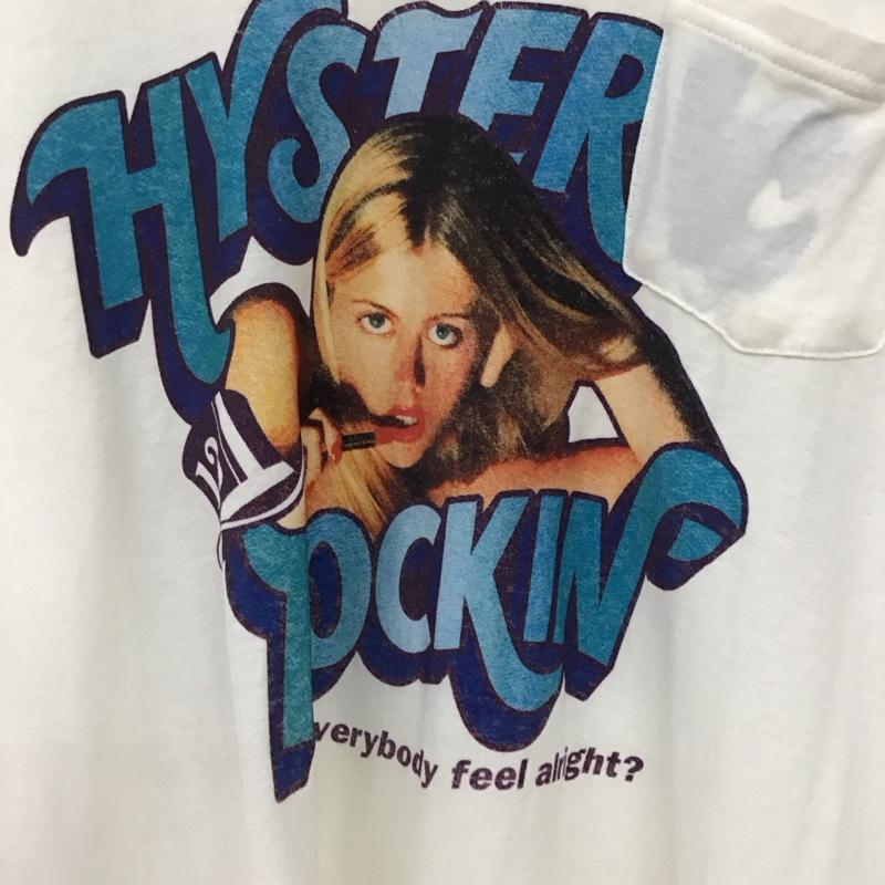 ヒステリックグラマー HYSTERIC GLAMOUR Tシャツ 半袖 半袖カットソー プリントTシャツ クルーネックカットソー FREE プリント 白 / ホワイト / レディース USED 古着 中古 10136283