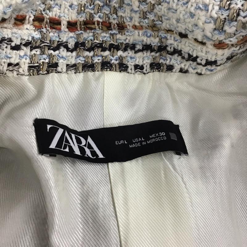 ザラ ZARA ジャケット、上着 ジャケット、ブレザー L チェック マルチカラー / マルチカラー / レディース USED 古着 中古 10110274