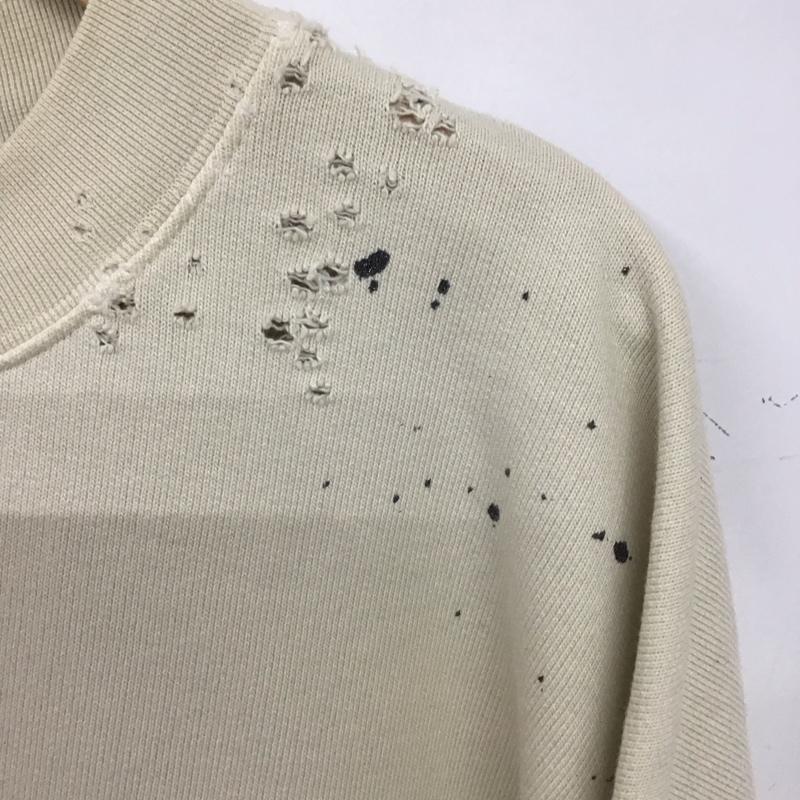 パーム・エンジェルス Palm Angels トレーナー 長袖 22AW GDGLITTEREDLOGO 長袖トレーナー スウェット XL ロゴ、文字 X ダメージ加工 ベージュ / ベージュ / メンズ USED 古着 中古 10138908