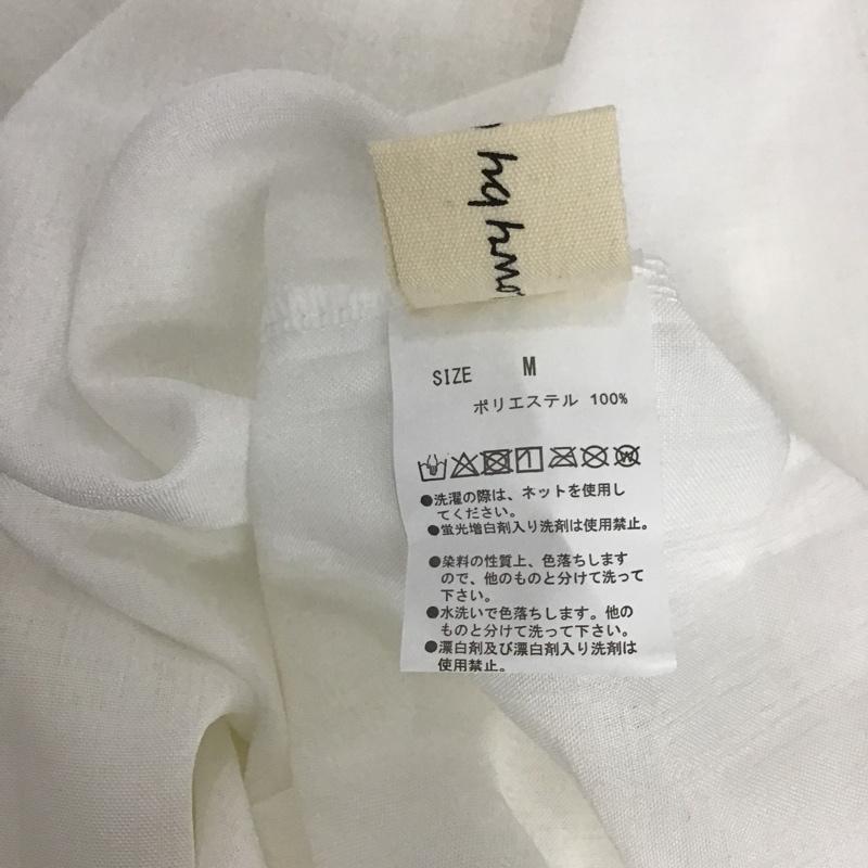 ロヴィ LOWY ワンピース ロングスカート シャツロングワンピース 半袖ワンピース ノーカラーワンピース M 無地 白 / ホワイト / レディース USED 古着 中古 10105734