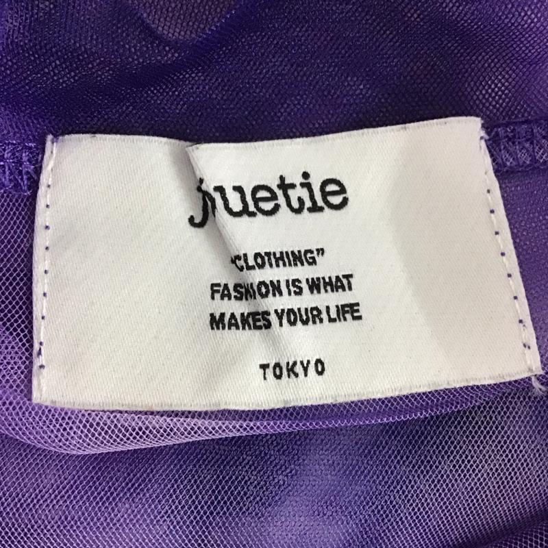 ジュエティ jouetie Tシャツ 半袖 082042701501 シースルーBIGTシャツ M 総柄 紫 / パープル / レディース USED 古着 中古 10133319