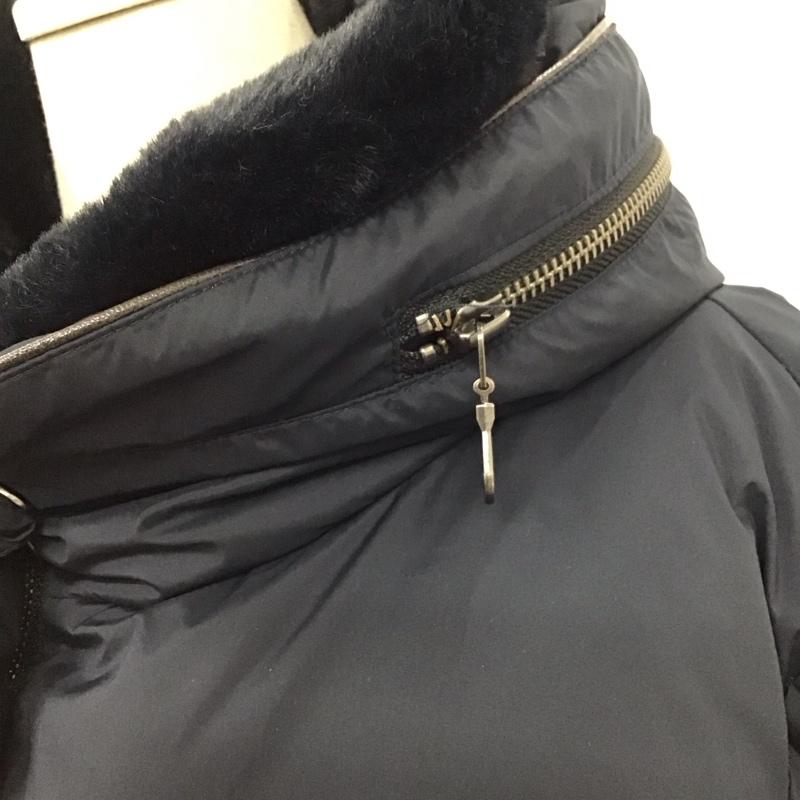 クロコダイル CROCODILE コート ダウンコート 0304-87411 ロング丈 L 無地 紺 / ネイビー / レディース USED 古着 中古 10120601