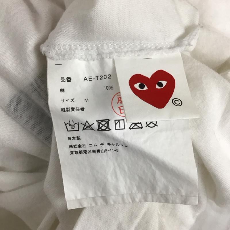 プレイコムデギャルソン PLAY COMME des GARCONS Tシャツ 半袖 ae-t202 THENORTHFACE コラボ 半袖カットソー ブリントTシャツ M ロゴ、文字 白 / ホワイト / レディース USED 古着 中古 10114673