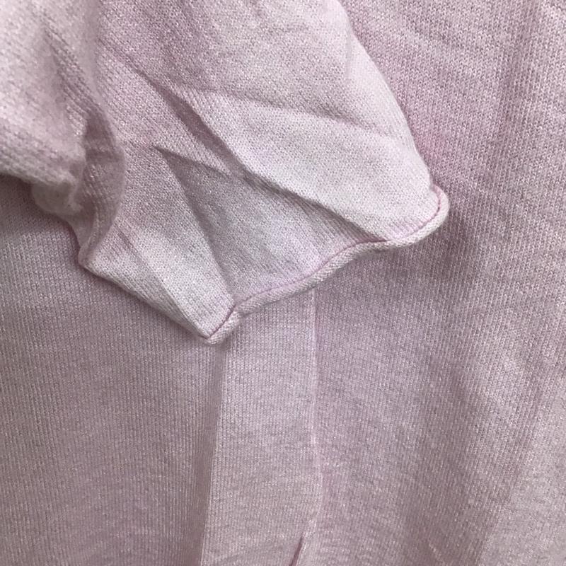 アズールバイマウジー AZUL BY MOUSSY ニット、セーター 長袖 長袖ニットカットソー ニット セーター Vネックニット L 無地 桃 / ピンク / レディース USED 古着 中古 10117903