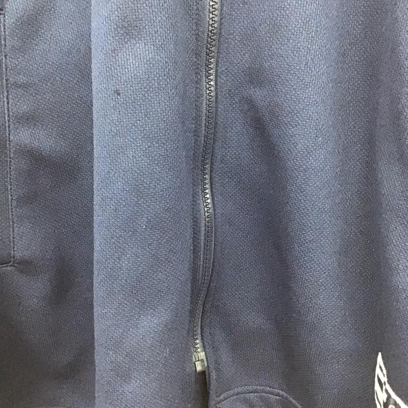 アディダス adidas パーカー 長袖 AMT-606 ジャージ M ロゴ、文字 紺 / ネイビー /  メンズ USED 古着 中古 10128477