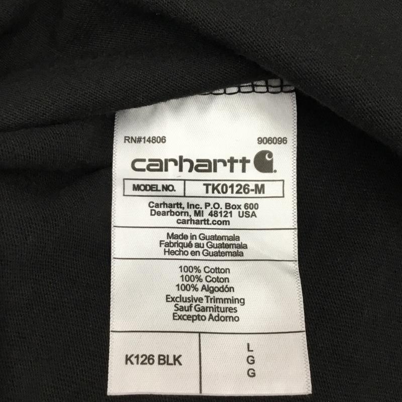 カーハート Carhartt カットソー 長袖 長袖カットソー クルーネックカットソー ロングスリーブカットソー プリントTシャツ L ロゴ、文字 黒 / ブラック /  メンズ USED 古着 中古 10112448