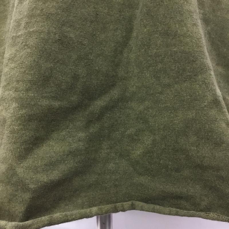 グッドオン Good On カットソー 七分袖 後染 M 無地 カーキ / カーキ / メンズ USED 古着 中古 10106301