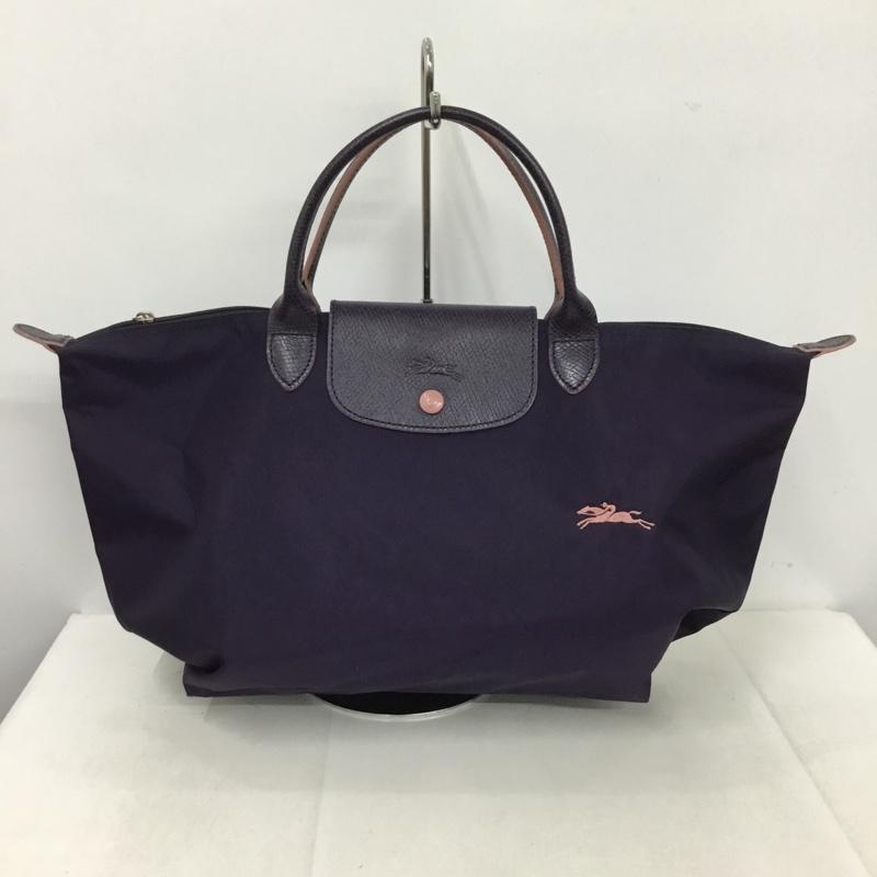 ロンシャン LONGCHAMP トートバッグ トートバッグ 折り畳み ワンポイント 紫 / パープル / レディース USED 古着 中古 10137431