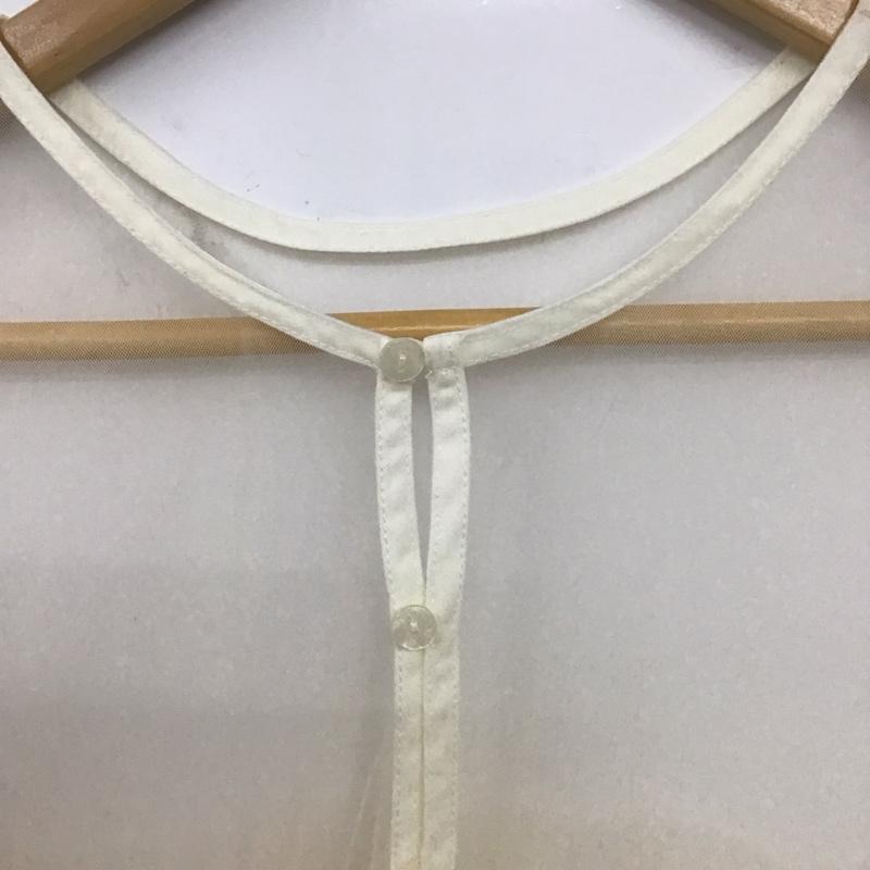 ロペピクニック ROPE PICNIC カーディガン 長袖 GDK-14170-A チュールフリルカーディガン ノーカラー 38 無地 アイボリー / アイボリー / レディース USED 古着 中古 10139116