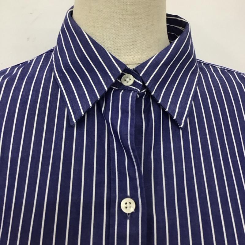 ラルフローレン RALPHLAUREN シャツ、ブラウス 長袖 長袖シャツ ストライプシャツ カジュアルシャツ ストライプシャツ S ストライプ 白 / ホワイト / X 青 / ブルー / レディース USED 古着 中古 10110228