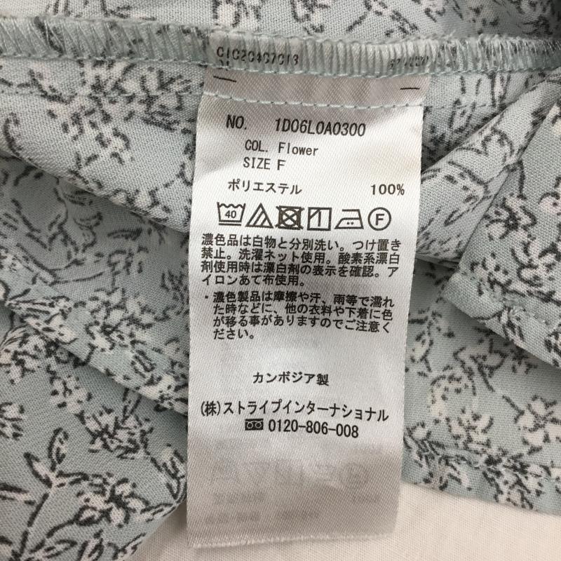 アースミュージックアンドエコロジー earth music&ecology シャツ、ブラウス 半袖 FREE 花柄 水色 / ライトブルー / レディース USED 古着 中古 10137589