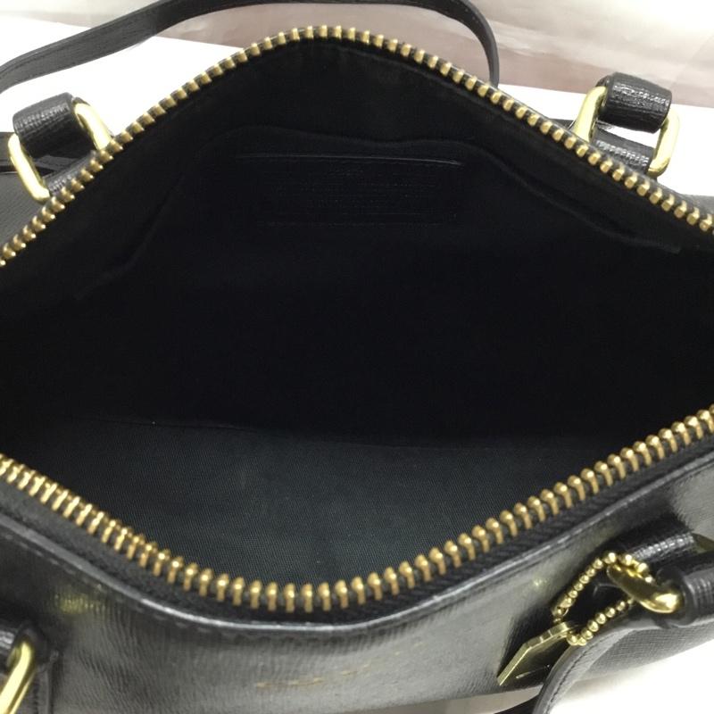 コーチ COACH ハンドバッグ ハンドバッグ 49392 2WAY ショルダー ロゴ、文字 黒 / ブラック / レディース USED 古着 中古 10115583