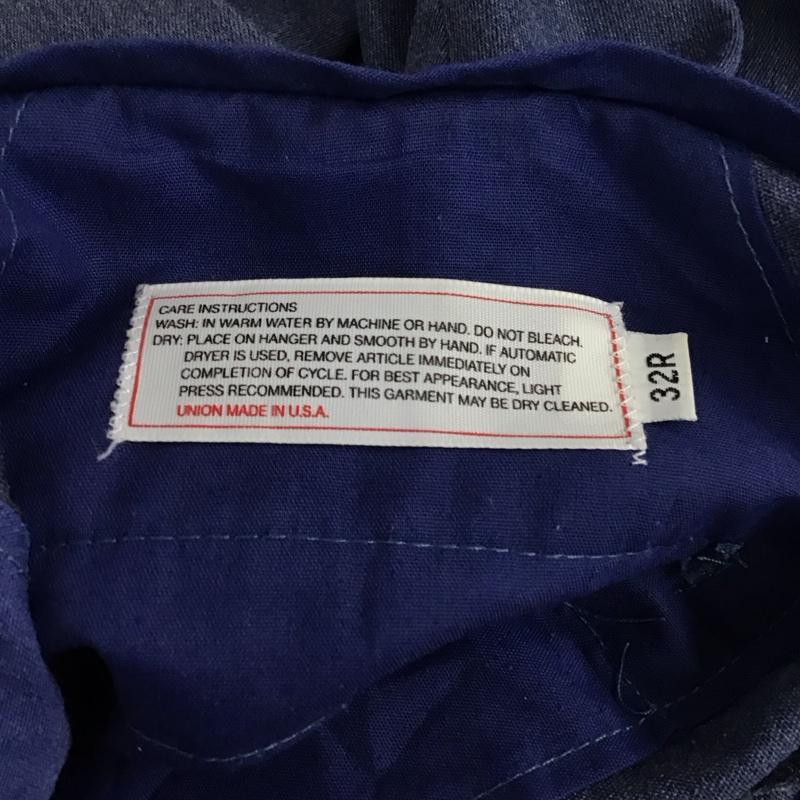 古着 USED パンツ スラックス スラックスパンツ ワイドパンツ カジュアルパンツ 32インチ 無地 青 / ブルー /  メンズ USED 古着 中古 10123586