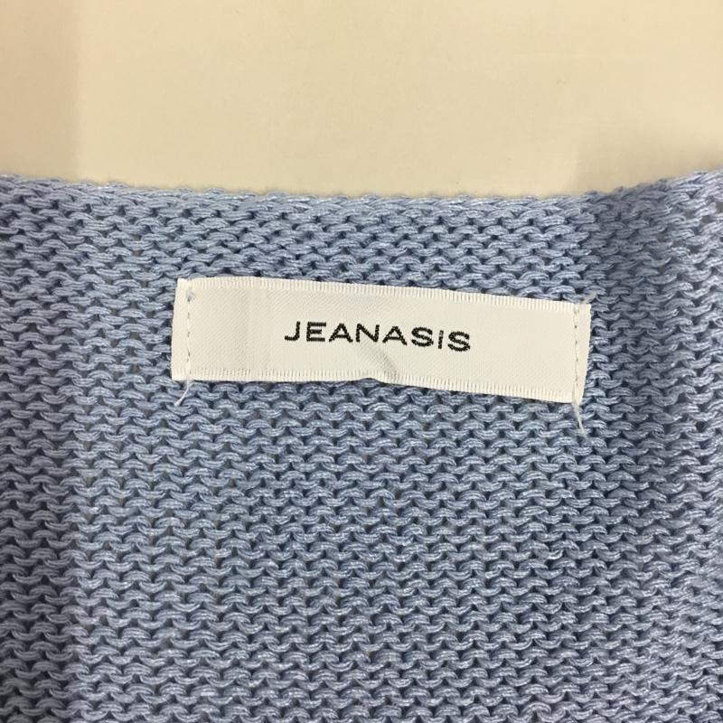 ジーナシス JEANASIS ニット、セーター 半袖 半袖ニットカットソー クルーネックカットソー 半袖セーター FREE 無地 水色 / ライトブルー / レディース USED 古着 中古 10118049
