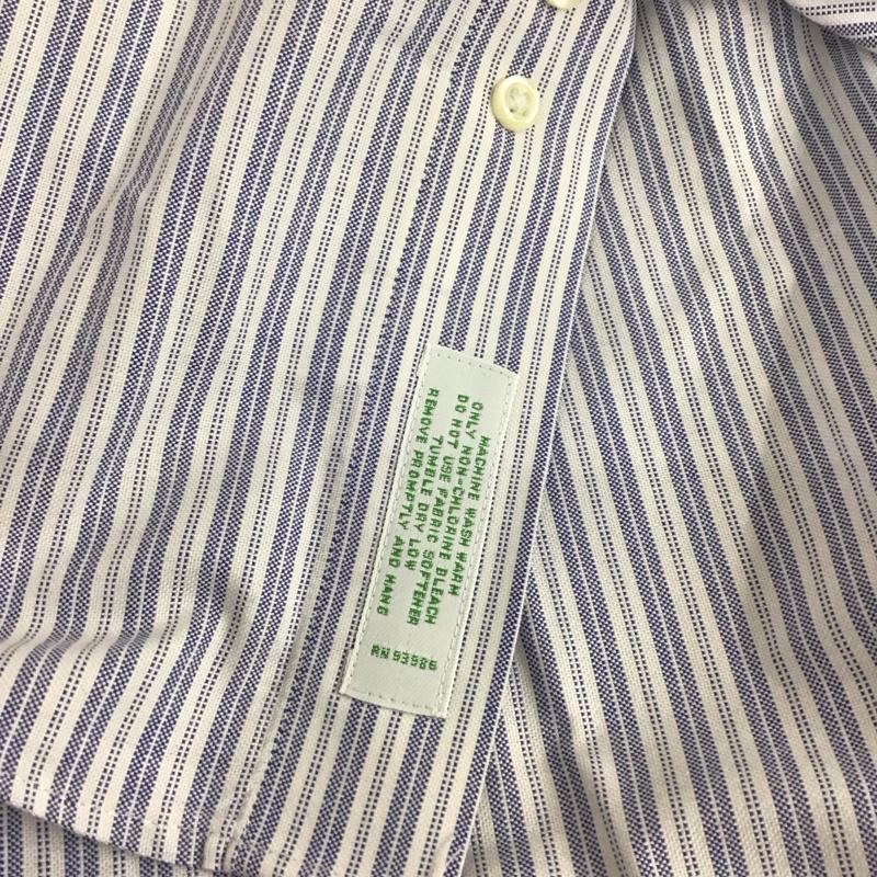 ブルックスブラザーズ BROOKS BROTHERS シャツ、ブラウス 長袖 長袖シャツ カジュアルシャツ カラーシャツ ストライプシャツ ストライプ 白 / ホワイト / X 水色 / ライトブルー / メンズ USED 古着 中古 10111265