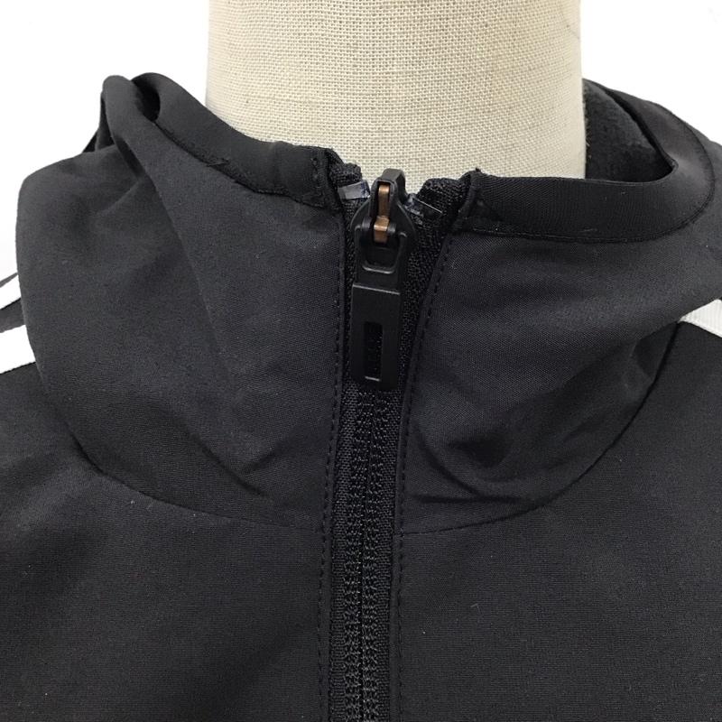 アディダス adidas ジャケット、上着 ジャケット、ブレザー HM7062 ベンチコート 裏フリース S ロゴ、文字 黒 / ブラック / X 白 / ホワイト / レディース USED 古着 中古 10122487