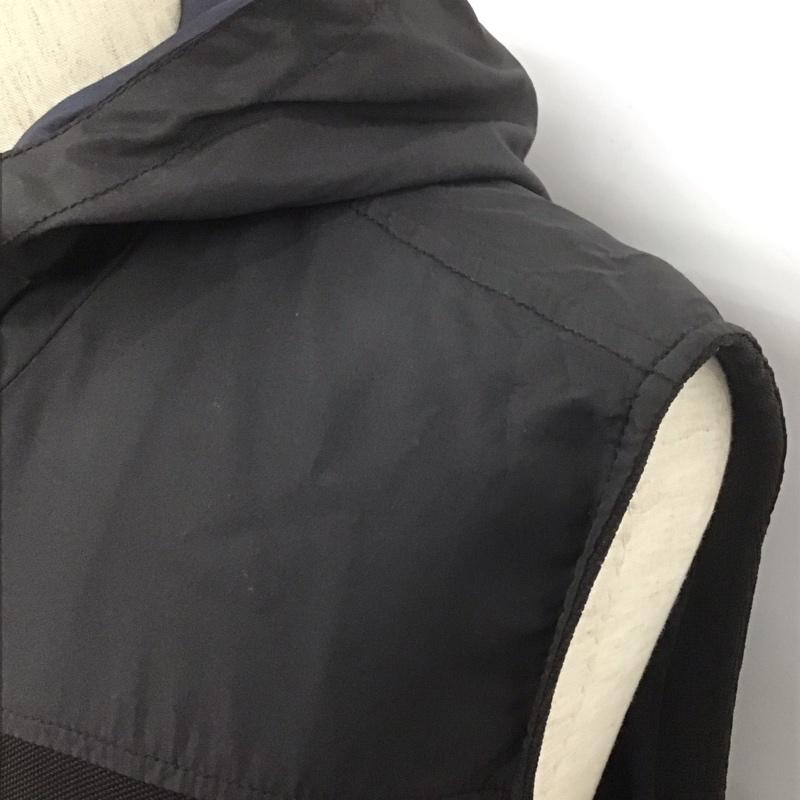 ザラメン ZARA MAN ベスト ベスト ジップアップベスト フード付きベスト ナイロンベスト XL 無地 黒 / ブラック / メンズ USED 古着 中古 10107781