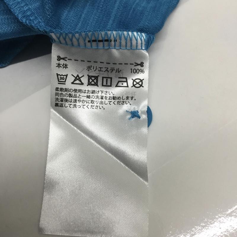 アディダス adidas ポロシャツ 長袖 EH3640 M ロゴ、文字 青 / ブルー / メンズ USED 古着 中古 10135461