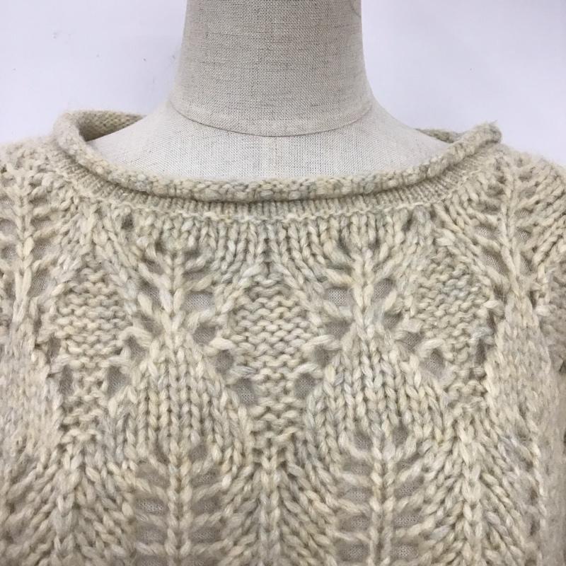 ザラ ZARA ニット、セーター 長袖 透かし編み S 無地 ベージュ / ベージュ / レディース USED 古着 中古 10124990