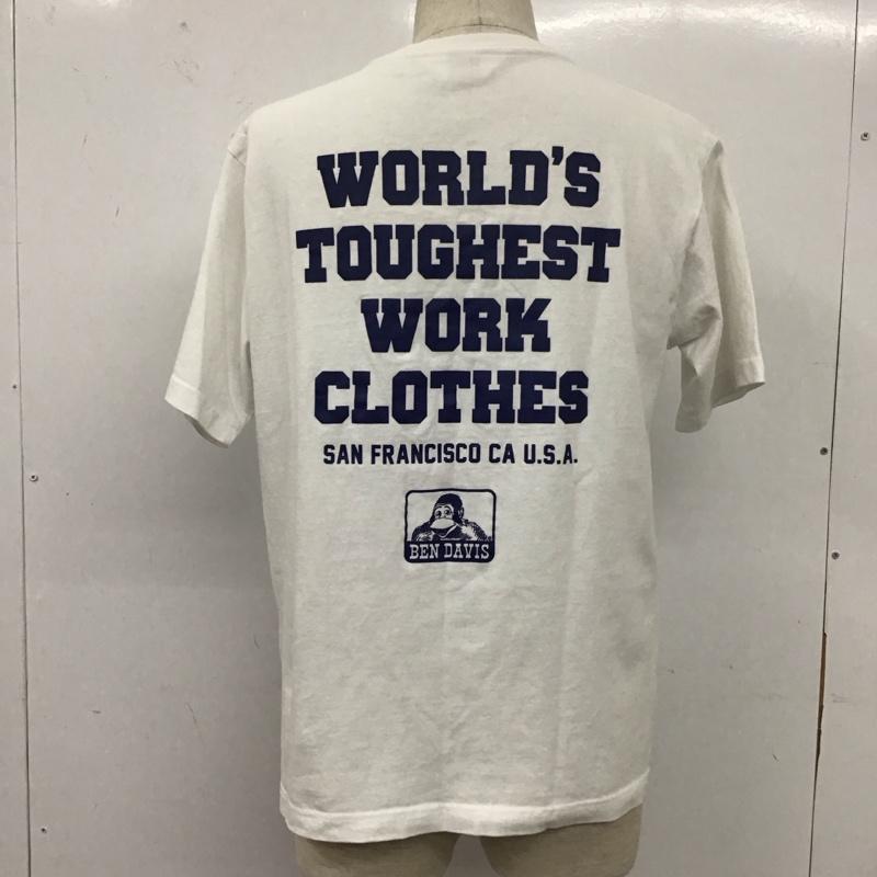 ベンデイビス BEN DAVIS Tシャツ 半袖 C-1580038 CollegeLogoS/STee プリントTシャツ 半袖カットソー L ロゴ、文字 白 / ホワイト /  メンズ USED 古着 中古 10110737