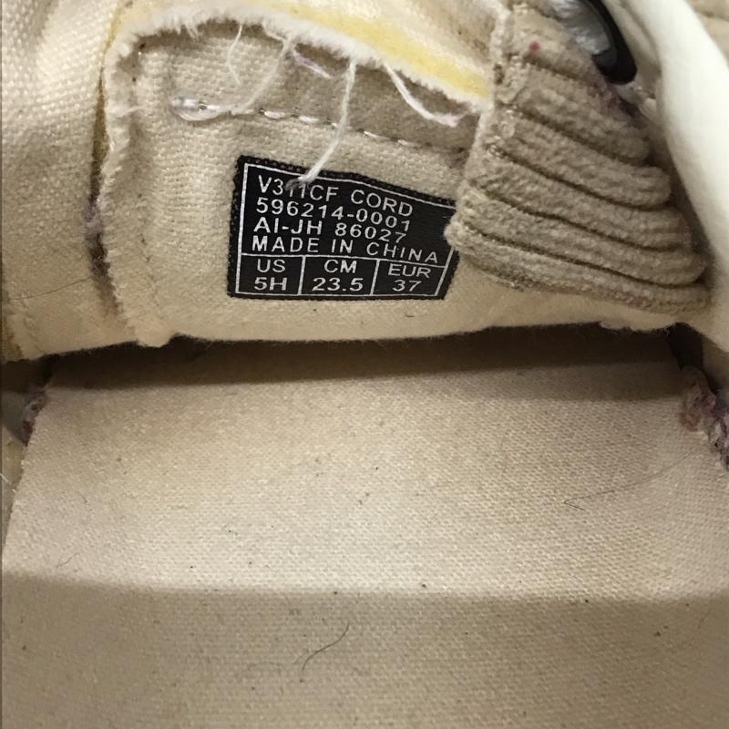 バンズ VANS スニーカー スニーカー V311CF CORD コーデュロイ 23.5cm 23.5cm ワンポイント ベージュ / ベージュ / レディース USED 古着 中古 10115650