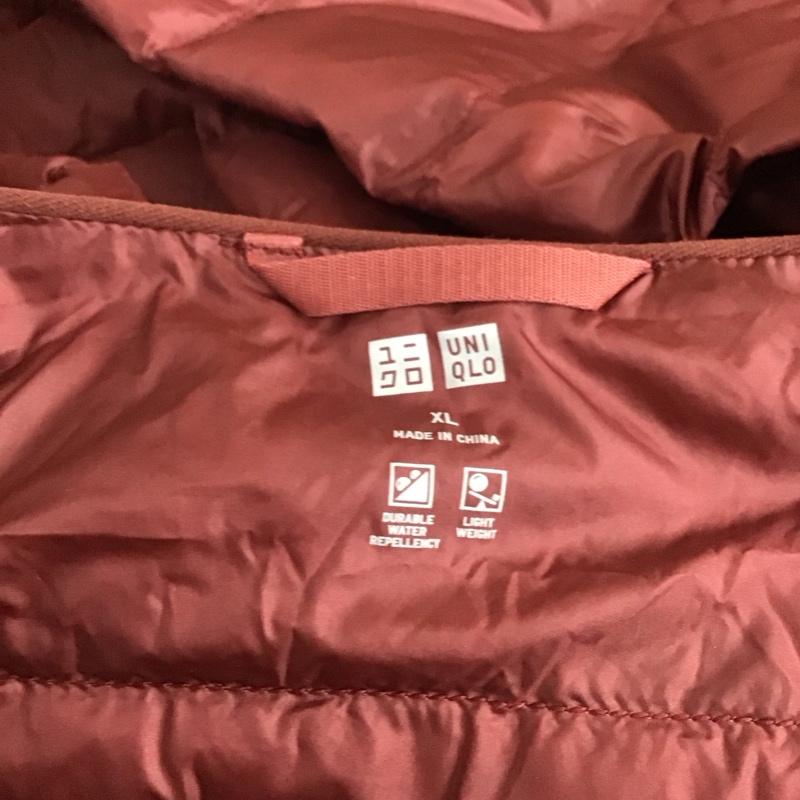 ユニクロ UNIQLO ジャケット、上着 ジャケット、ブレザー 211-409116 ダウンジャケット アウター カジュアルジャケット XL 無地 えんじ / ワインレッド / レディース USED 古着 中古 10109011
