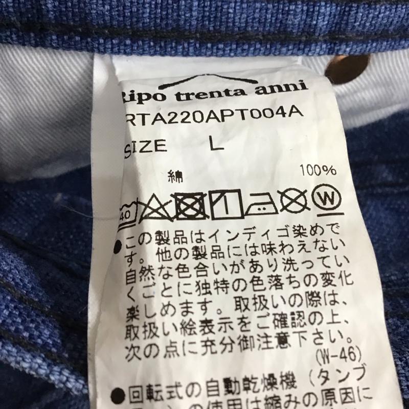 リポトレンタアンニ Ripo trenta anni パンツ デニム、ジーンズ デニムパンツ ストレートパンツ ワイドパンツ カジュアルパンツ L 無地 インディゴ / インディゴ / メンズ USED 古着 中古 10119126