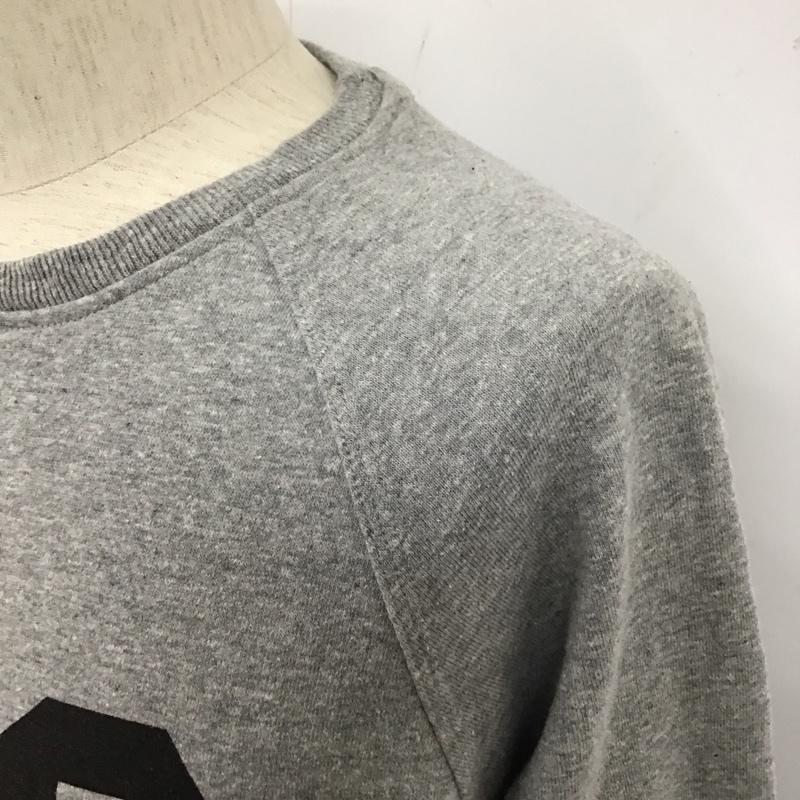 アベイシングエイプ A BATHING APE トレーナー 長袖 長袖カットソー クルーネックカットソー ロングスリーブカットソー プリントトレーナー XL ロゴ、文字 灰 / グレー / メンズ USED 古着 中古 10109786