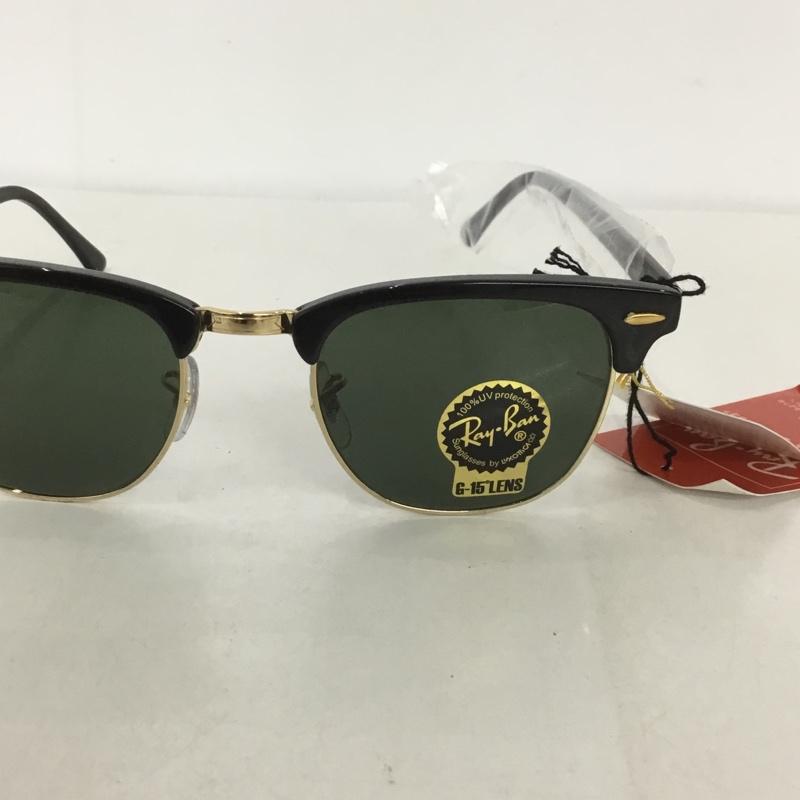 レイバン Ray-Ban めがね・サングラス サングラス RB3016 CLUBMASTER CLASSIC カラーレンズ 箱有 無地 黒 / ブラック / X 金 / ゴールド / メンズ USED 古着 中古 10126459