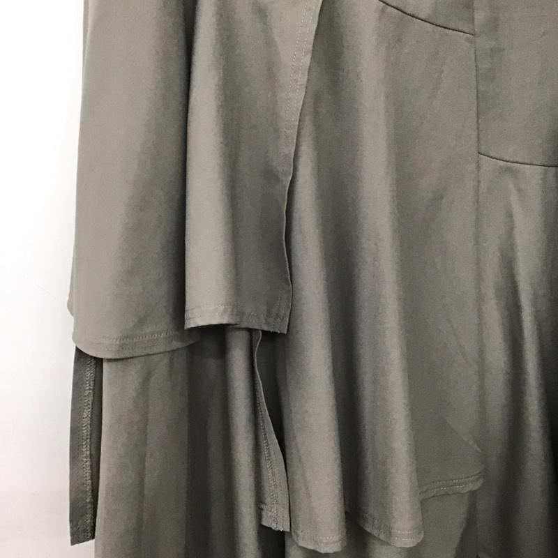 アズールバイマウジー AZUL BY MOUSSY スカート ロングスカート 268FSC31-032E アシンメトリースカート ロングフレアスカート S 無地 灰 / グレー / レディース USED 古着 中古 10136504