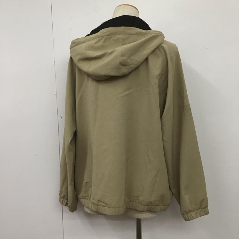 デサント DESCENTE ジャケット、上着 ジャンパー、ブルゾン 長袖パーカー フード長袖ジャケット ネックカラージップアップ プルオーバー 0 ロゴ、文字 ベージュ / ベージュ / メンズ USED 古着 中古 10106317