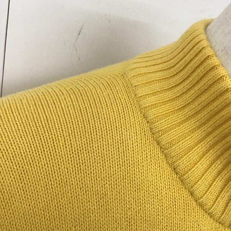 ポロバイラルフローレン Polo by RALPH LAUREN ニット、セーター 長袖 長袖ニットカットソー ニット セーター ジップアップネックニット XL ロゴ、文字 黄 / イエロー / メンズ USED 古着 中古 10122151