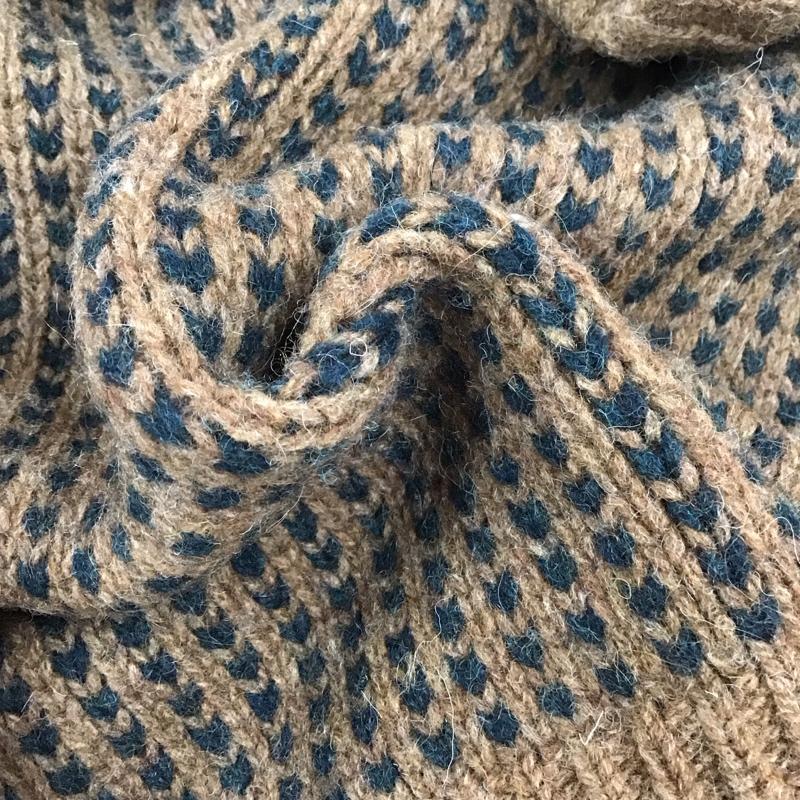エルエルビーン L.L.Bean ニット、セーター 長袖 長袖ニットカットソー ニット セーター クルーネックニット M 総柄 茶 / ブラウン / メンズ USED 古着 中古 10111804