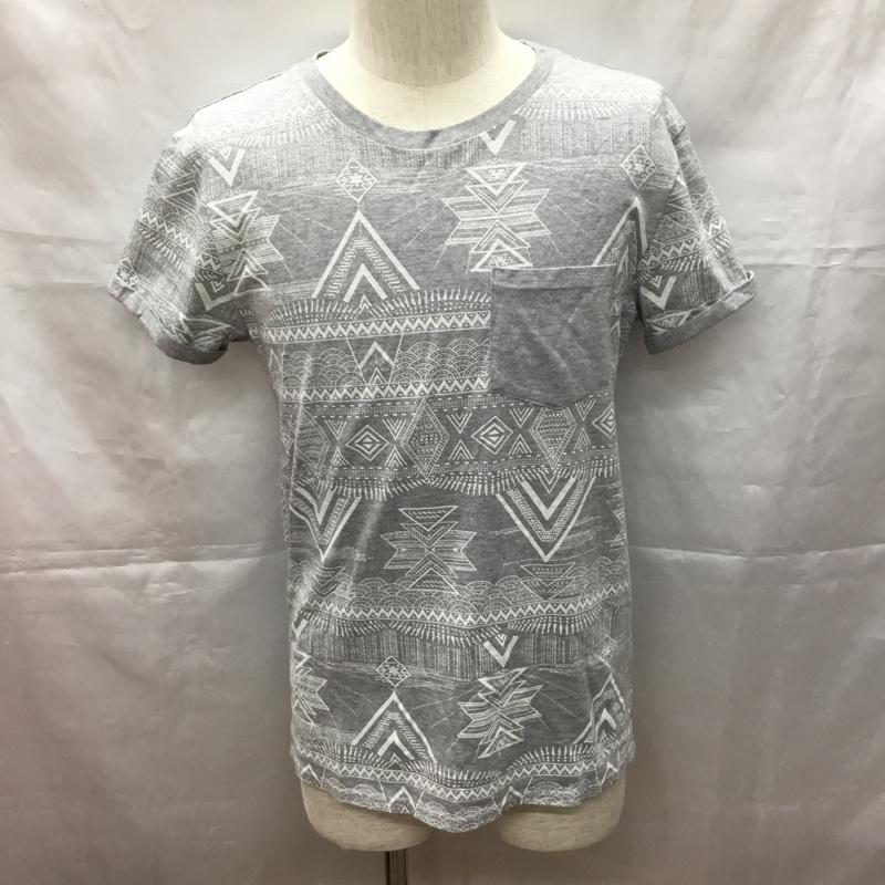 ザラ ZARA Tシャツ 半袖 半袖カットソー プリントTシャツ クルーネックカットソー S プリント 灰 / グレー /  メンズ USED 古着 中古 10108971