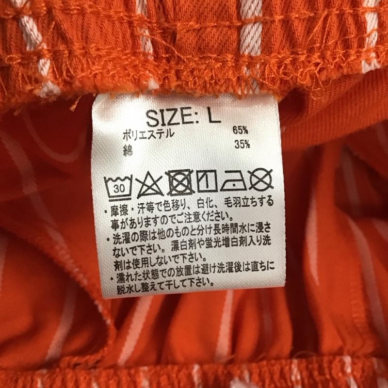 クックマン COOKMAN パンツ ワークパンツ、ペインターパンツ ワークパンツ ワイドパンツ カジュアルパンツ L ストライプ 橙 / オレンジ / メンズ USED 古着 中古 10135572