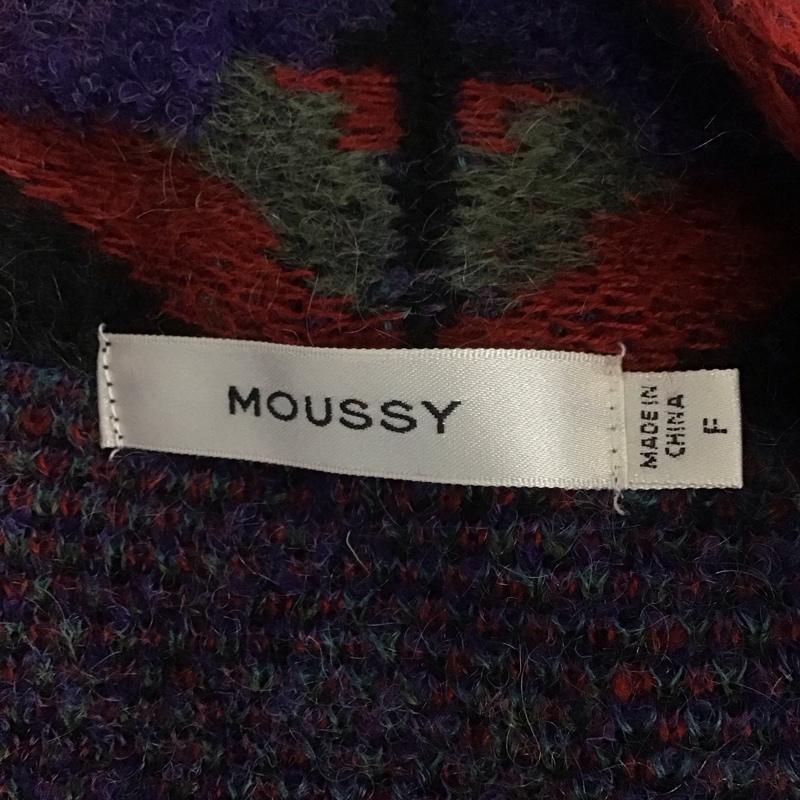 マウジー MOUSSY カーディガン 長袖 長袖ロングカーディガン 前開カーディガン 長袖ニット FREE 総柄 マルチカラー / マルチカラー / レディース USED 古着 中古 10126063