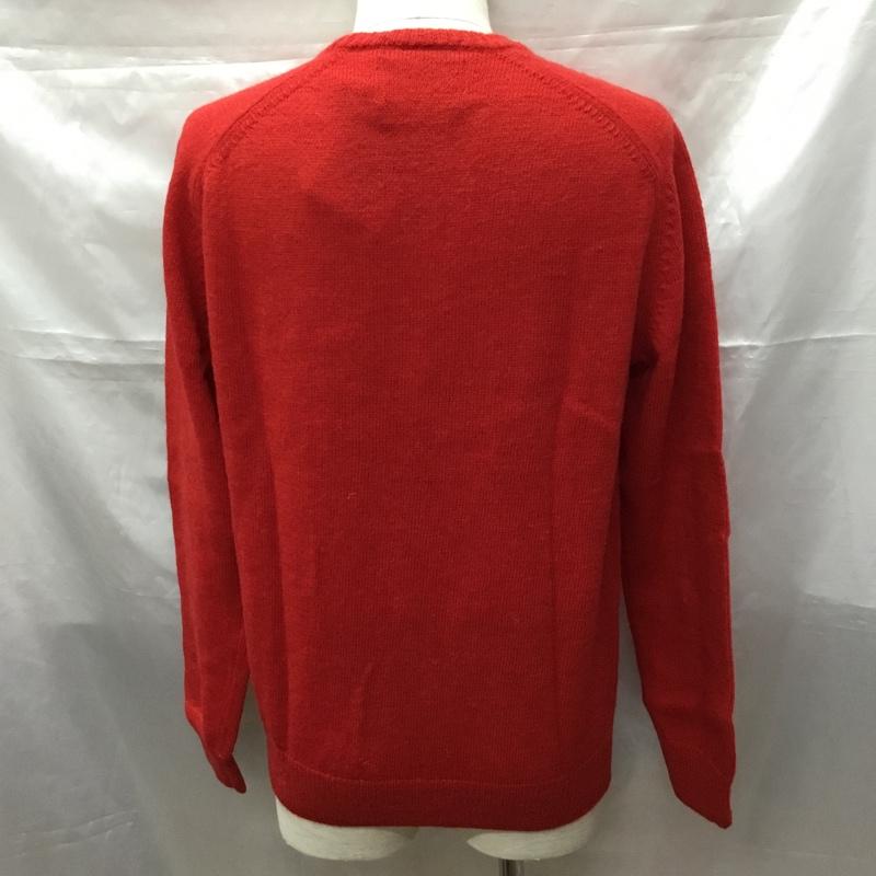 ニューヨーカー NEWYORKER ニット、セーター 長袖 長袖ニットカットソー ニット セーター クルーネックニット L 無地 赤 / レッド /  メンズ USED 古着 中古 10113329