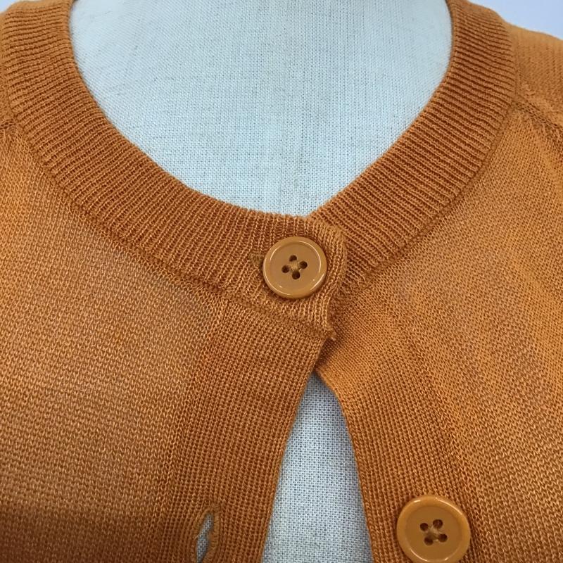 アズールバイマウジー AZUL BY MOUSSY カーディガン 長袖 250FSB70-282D-1 SHEER KNIT CARDIGAN FREE 無地 橙 / オレンジ / レディース USED 古着 中古 10106134