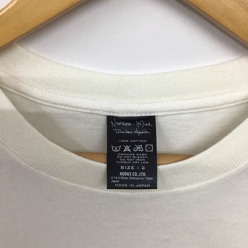 ナンバーナイン NUMBER (N)INE Tシャツ 半袖 半袖カットソー プリントTシャツ クルーネックカットソー romp 2 プリント 白 / ホワイト / メンズ USED 古着 中古 10137119