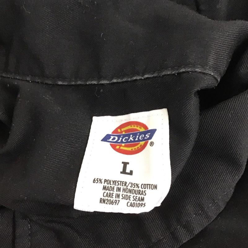 ディッキーズ Dickies シャツ、ブラウス 半袖 半袖シャツ カラーシャツ 半袖カットソー 無地シャツ L 無地 黒 / ブラック /  メンズ USED 古着 中古 10113022