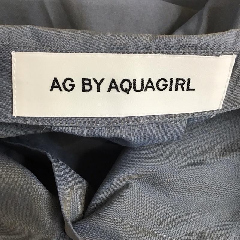 エージーバイアクアガール AGBYAQUAGIRL シャツ、ブラウス 半袖 C12-82018 イリデンスシアーシャツ タグ付き M 無地 青 / ブルー / レディース USED 古着 中古 10115899