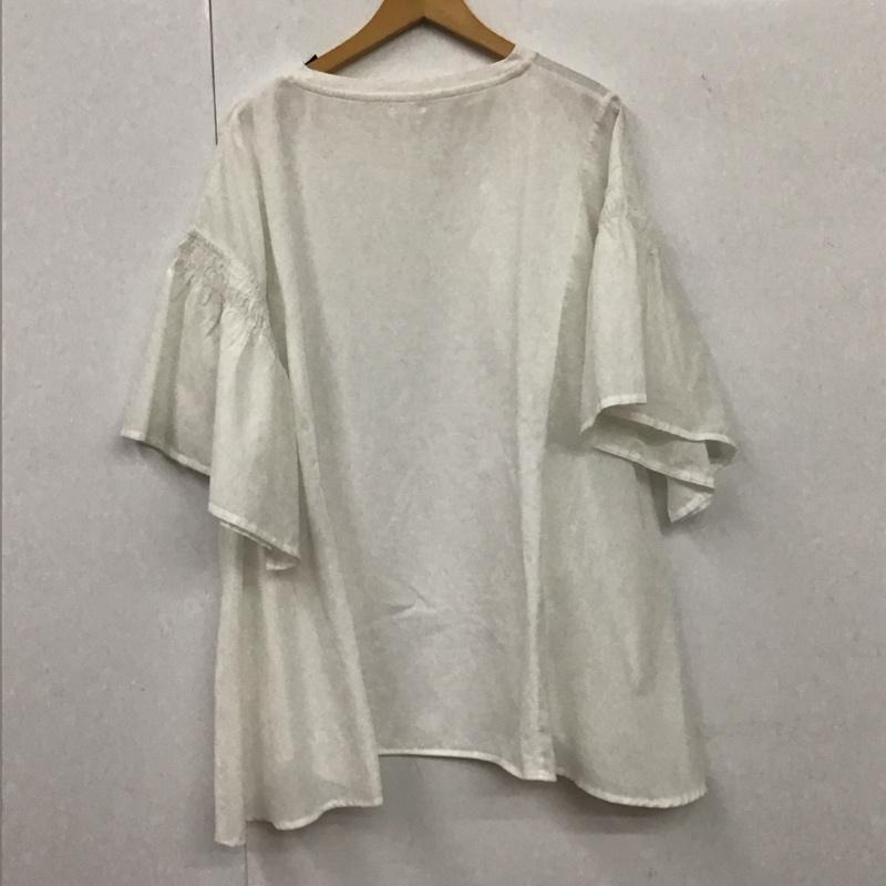レプシィム LEPSIM カットソー 半袖 LP062439AD 異素材フリルチュニック フリル袖Tシャツ FREE 無地 白 / ホワイト / レディース USED 古着 中古 10131747