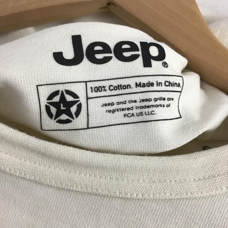 古着 USED Tシャツ 長袖 JP171135C08 ヘビーコットン ロングスリーブ Tシャツ Jeep ロンT L ロゴ、文字 アイボリー / アイボリー / メンズ USED 古着 中古 10146337