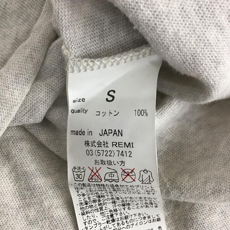 レミ レリーフ REMI RELIEF Tシャツ 七分袖 スウェット S ロゴ、文字 灰 / グレー / メンズ USED 古着 中古 10107532