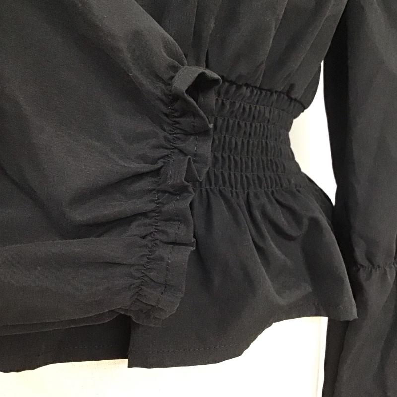 ザラ ZARA シャツ、ブラウス 長袖 8351 249 800 シャーリング XS 無地 黒 / ブラック / レディース USED 古着 中古 10109077
