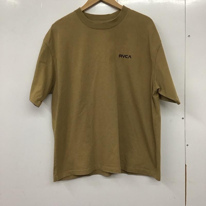 ルーカ RVCA Tシャツ 半袖 bb041-265 半袖カットソー バックプリント クルーネックカットソー M ロゴ、文字 ベージュ / ベージュ / メンズ USED 古着 中古 10136574